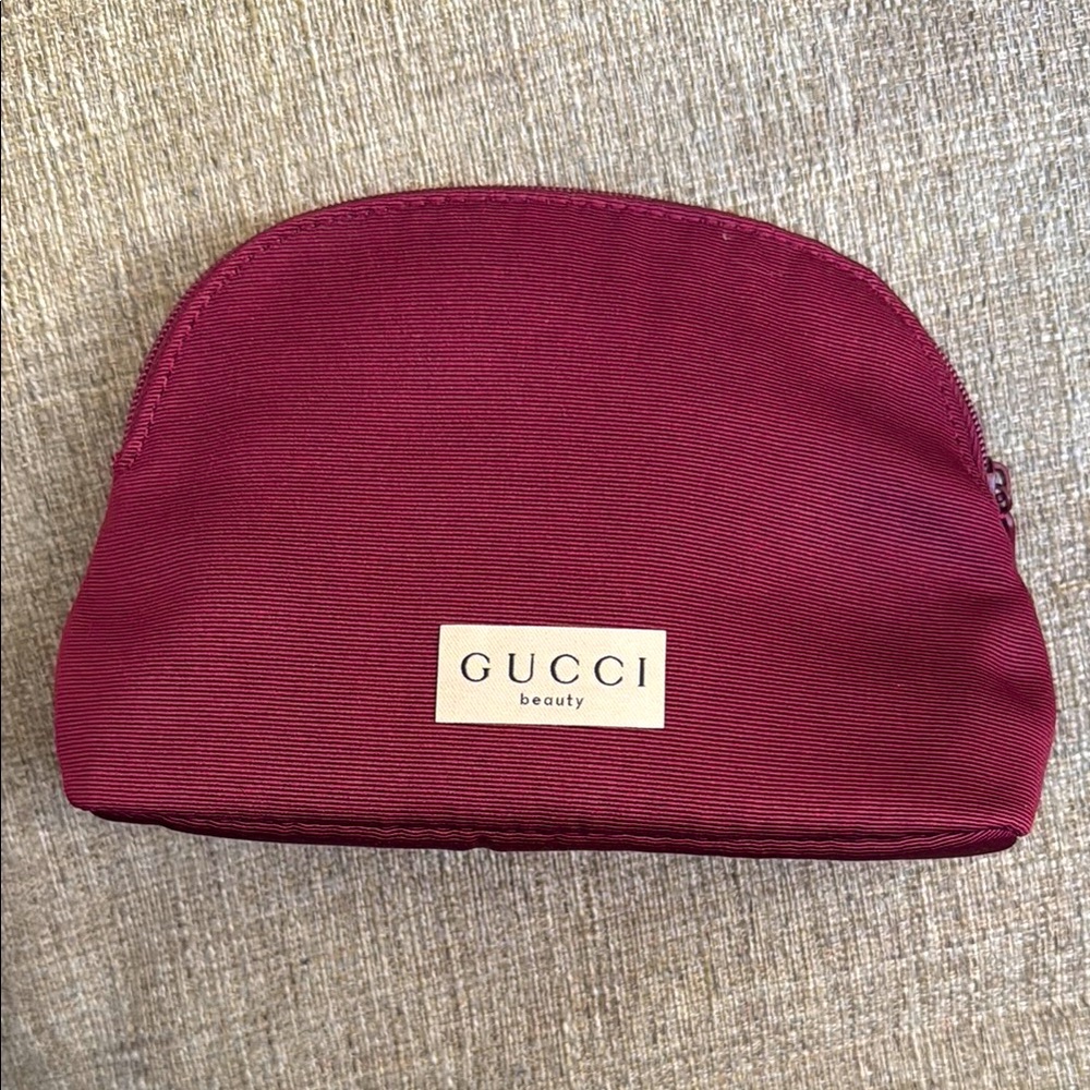 Gucci Burgundy Cosmetic Pouch